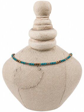 Handmade Turquoise Beaded Adjustable Choker Necklace Boho Southwestern Natural